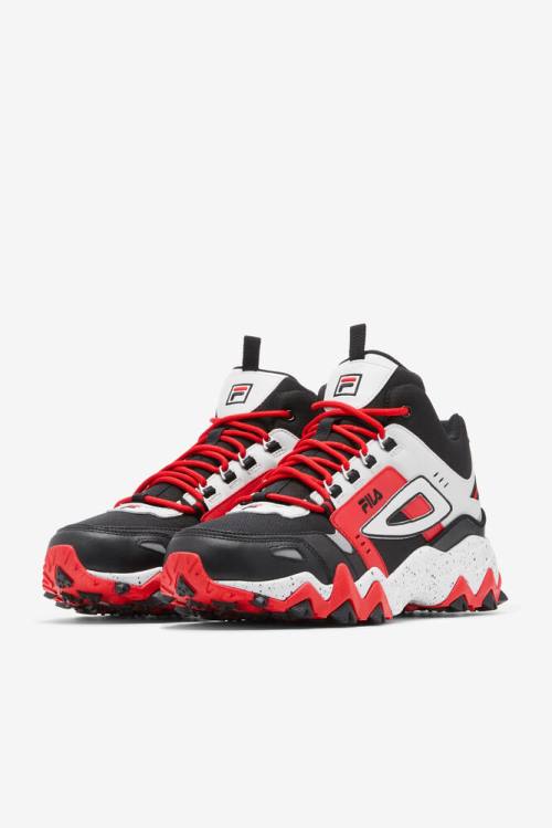 Fila Oakmont Tr Mid Miesten Saappaat Mustat Harmaat Punainen | Fila612UD