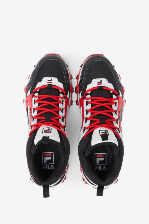 Fila Oakmont Tr Mid Miesten Saappaat Mustat Harmaat Punainen | Fila612UD