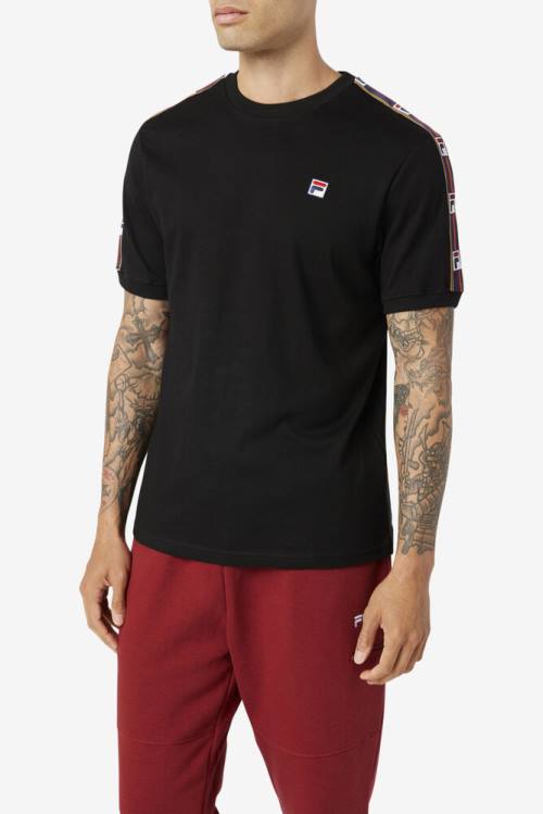 Fila Oliver Tee Miesten T Paidat Mustat | Fila672EK