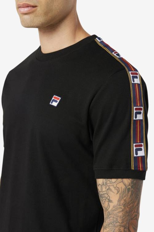 Fila Oliver Tee Miesten T Paidat Mustat | Fila672EK