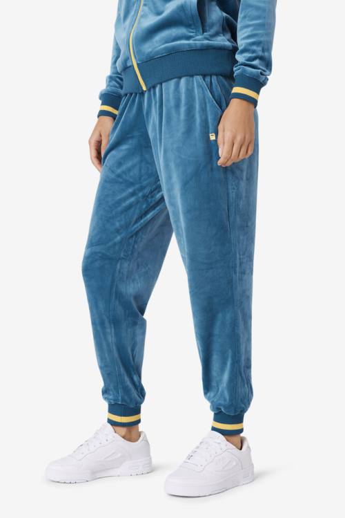Fila Omorose Velour Jogger Naisten Housut Sininen Koralli | Fila245LW
