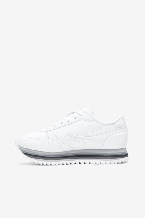 Fila Orbit Stripe Naisten Tennarit Valkoinen Hopea | Fila836IH