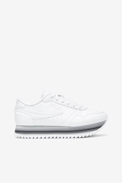 Fila Orbit Stripe Naisten Tennarit Valkoinen Hopea | Fila836IH