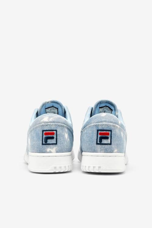 Fila Original Fitness Miesten Denim Tennarit Valkoinen Laivastonsininen Sininen | Fila472CP