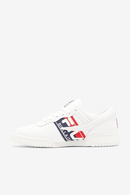 Fila Original Fitness Miesten Logo Tape Tennarit Valkoinen Laivastonsininen Punainen | Fila340CH