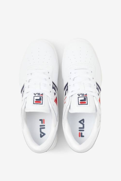 Fila Original Fitness Miesten Logo Tape Tennarit Valkoinen Laivastonsininen Punainen | Fila340CH