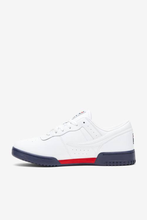 Fila Original Fitness Miesten Op Tennarit Valkoinen Laivastonsininen Punainen | Fila631UF