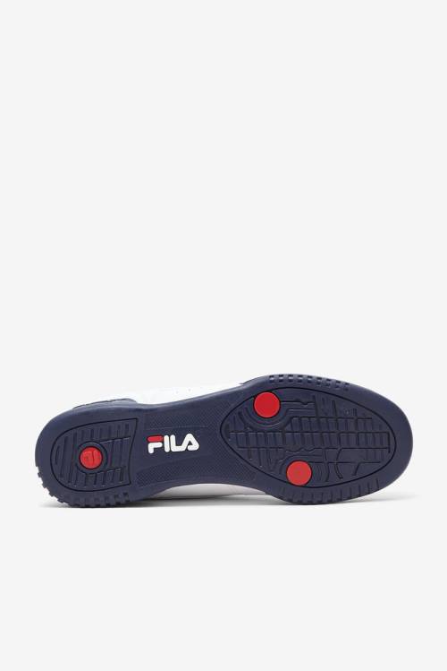Fila Original Fitness Miesten Op Tennarit Valkoinen Laivastonsininen Punainen | Fila631UF