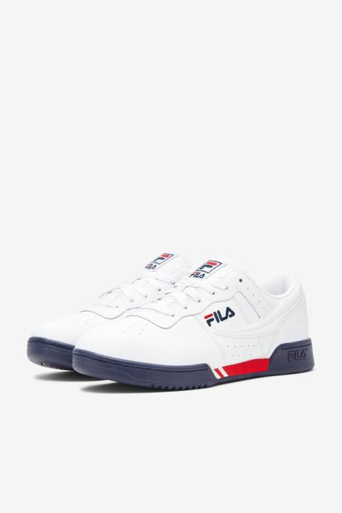 Fila Original Fitness Miesten Op Tennarit Valkoinen Laivastonsininen Punainen | Fila631UF