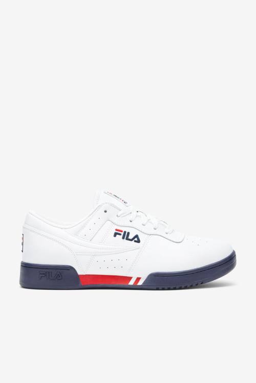 Fila Original Fitness Miesten Op Tennarit Valkoinen Laivastonsininen Punainen | Fila631UF
