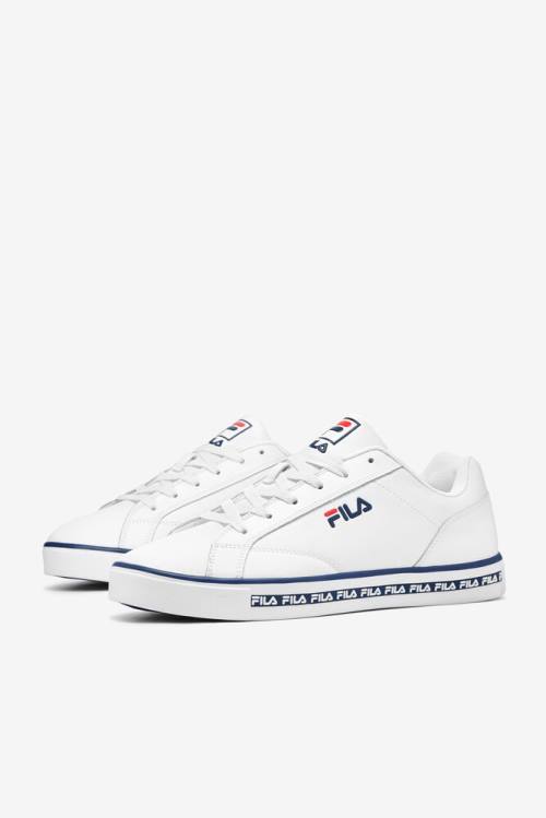 Fila Original Fitness Miesten Original Court Leather Tennarit Valkoinen Laivastonsininen Punainen | Fila063WK