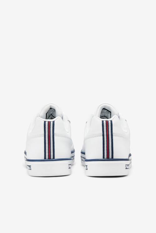 Fila Original Fitness Miesten Original Court Leather Tennarit Valkoinen Laivastonsininen Punainen | Fila063WK