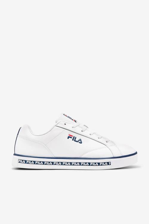 Fila Original Fitness Miesten Original Court Leather Tennarit Valkoinen Laivastonsininen Punainen | Fila063WK