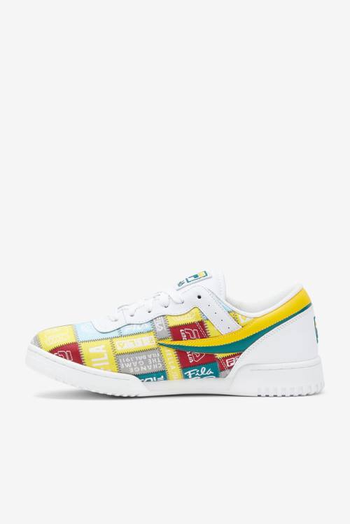 Fila Original Fitness Miesten Patchwork Tennarit Valkoinen Keltainen | Fila268AY
