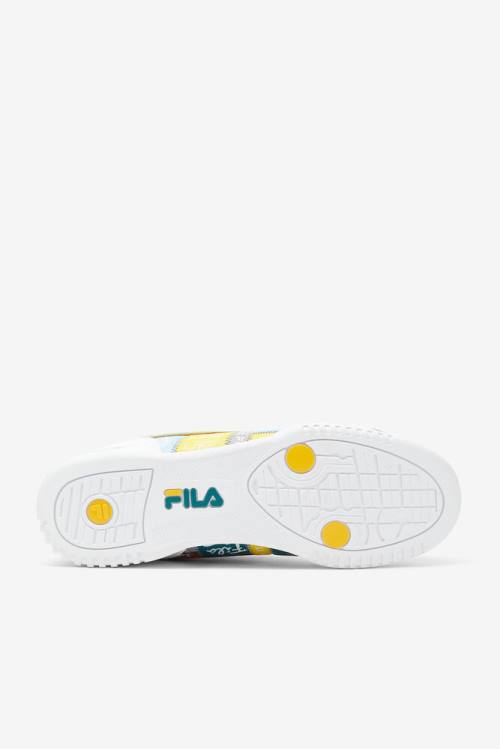 Fila Original Fitness Miesten Patchwork Tennarit Valkoinen Keltainen | Fila268AY