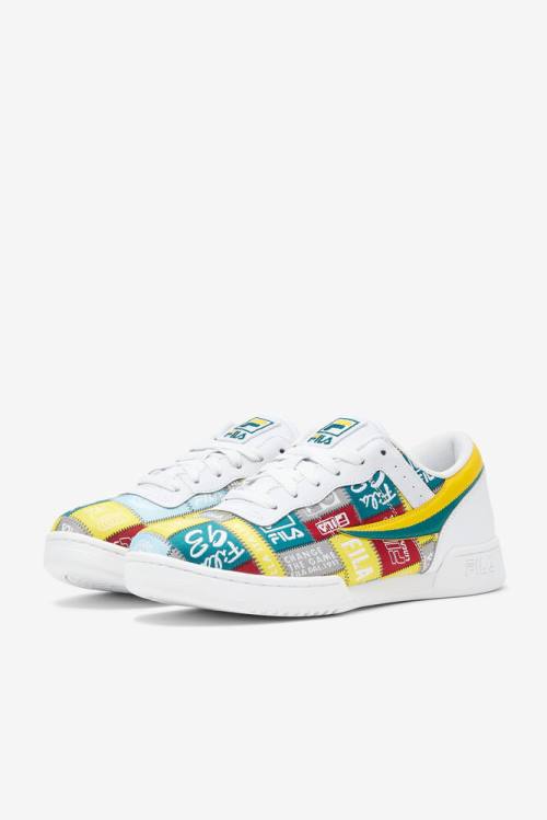 Fila Original Fitness Miesten Patchwork Tennarit Valkoinen Keltainen | Fila268AY