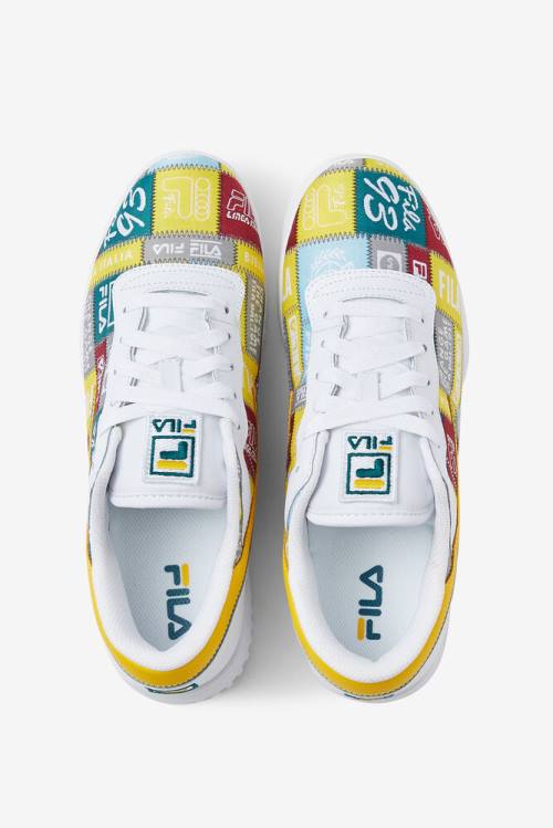 Fila Original Fitness Miesten Patchwork Tennarit Valkoinen Keltainen | Fila268AY