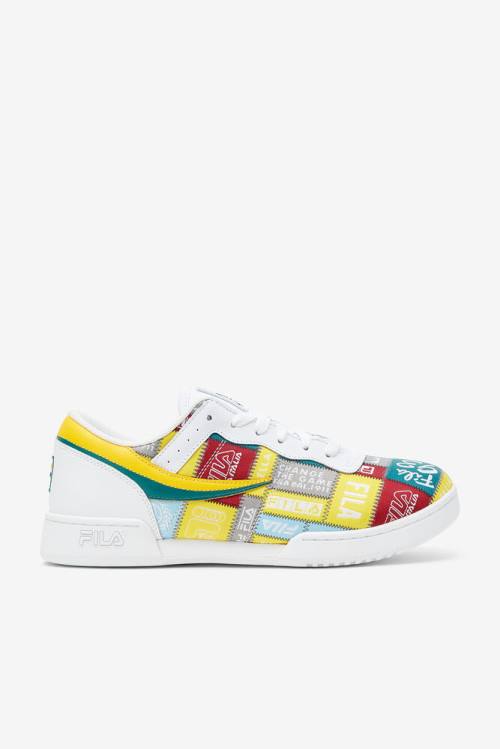 Fila Original Fitness Miesten Patchwork Tennarit Valkoinen Keltainen | Fila268AY