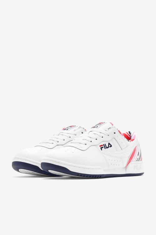 Fila Original Fitness Miesten Rolando Tennarit Valkoinen Laivastonsininen Punainen | Fila975ED