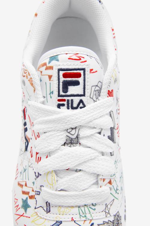 Fila Original Fitness Miesten Scribbles Tennarit Valkoinen Laivastonsininen Monivärinen | Fila325IU