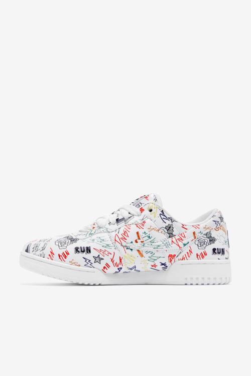 Fila Original Fitness Miesten Scribbles Tennarit Valkoinen Laivastonsininen Monivärinen | Fila325IU