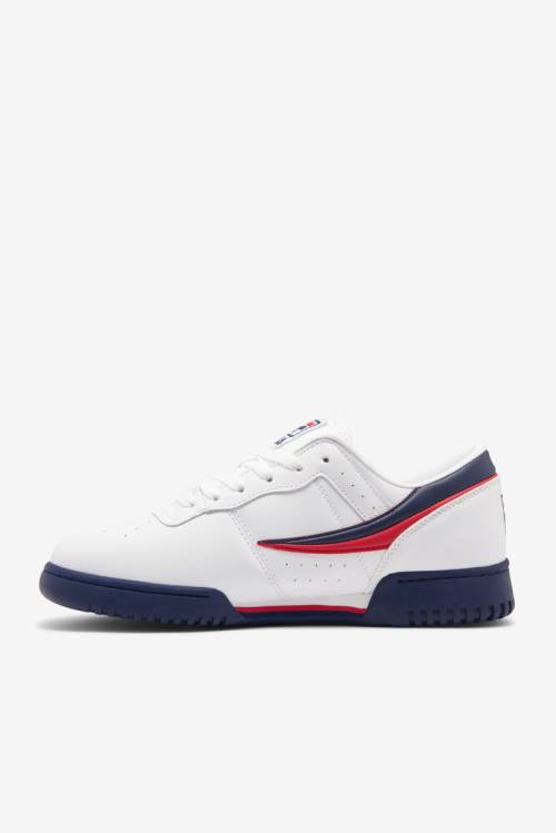 Fila Original Fitness Miesten Tennarit Valkoinen Laivastonsininen Punainen | Fila537RE