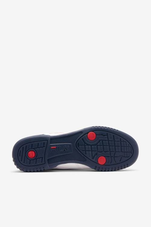 Fila Original Fitness Miesten Tennarit Valkoinen Laivastonsininen Punainen | Fila537RE