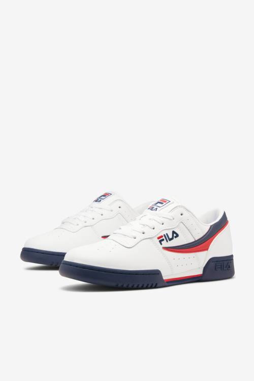 Fila Original Fitness Miesten Tennarit Valkoinen Laivastonsininen Punainen | Fila537RE
