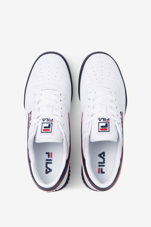 Fila Original Fitness Miesten Tennarit Valkoinen Laivastonsininen Punainen | Fila537RE