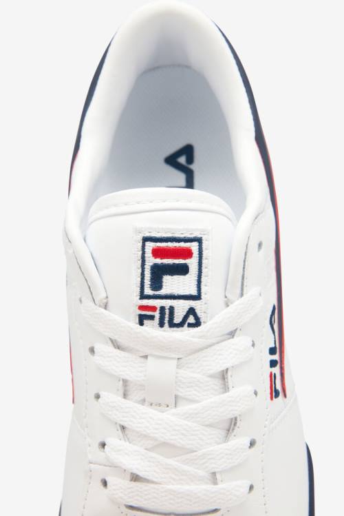 Fila Original Fitness Miesten Tennarit Valkoinen Laivastonsininen Punainen | Fila537RE