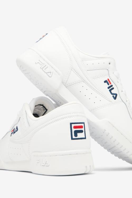 Fila Original Fitness Miesten Tennarit Valkoinen Laivastonsininen Punainen | Fila542JX