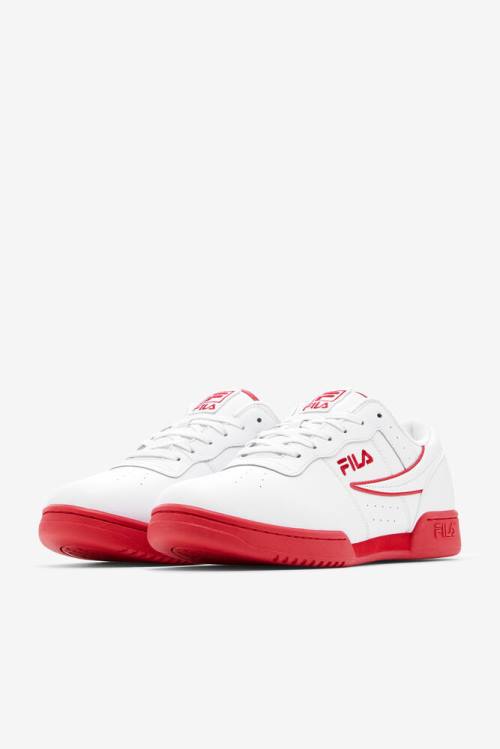 Fila Original Fitness Miesten Tennarit Valkoinen Punainen Valkoinen | Fila789FE
