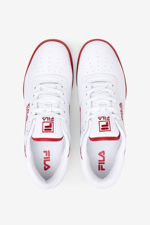 Fila Original Fitness Miesten Tennarit Valkoinen Punainen Valkoinen | Fila789FE
