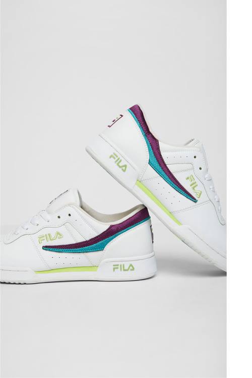Fila Original Fitness Miesten Tennarit Valkoinen Violetit Vihreä | Fila876VG