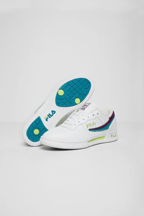 Fila Original Fitness Miesten Tennarit Valkoinen Violetit Vihreä | Fila876VG