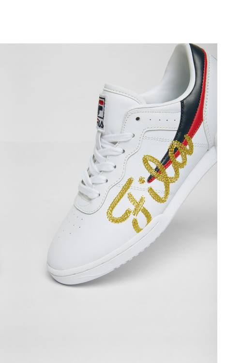 Fila Original Fitness Naisten Signature 2 Tennarit Valkoinen Laivastonsininen Punainen | Fila928VL
