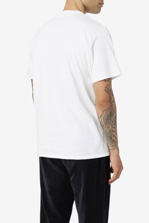 Fila Original Fitness Tee Miesten T Paidat Valkoinen Mustat Punainen | Fila301DU