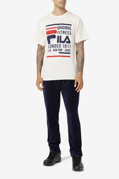 Fila Original Fitness Tee Miesten T Paidat Laivastonsininen Punainen | Fila705HE