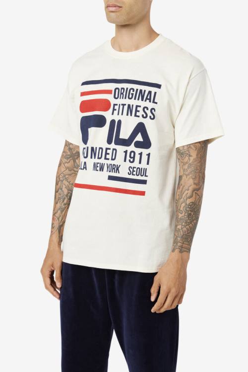 Fila Original Fitness Tee Miesten T Paidat Laivastonsininen Punainen | Fila705HE