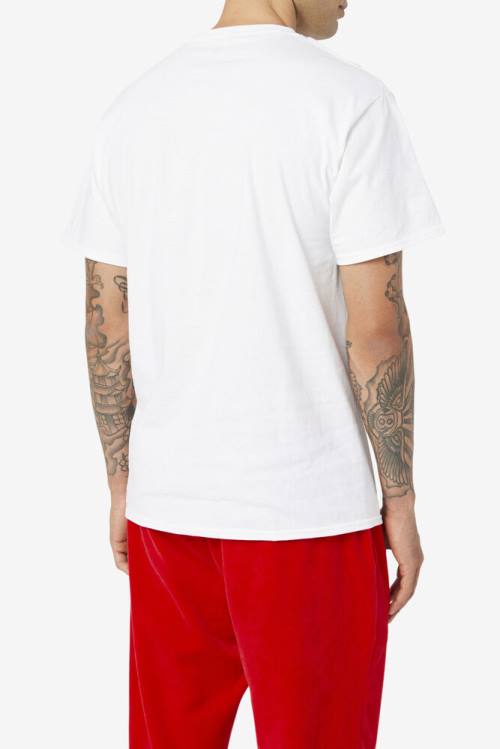 Fila Original Fitness Tee Miesten T Paidat Valkoinen Laivastonsininen Punainen | Fila721KN