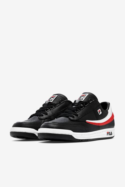 Fila Original Tennis Miesten Tenniskengät Mustat Valkoinen Punainen | Fila098VO