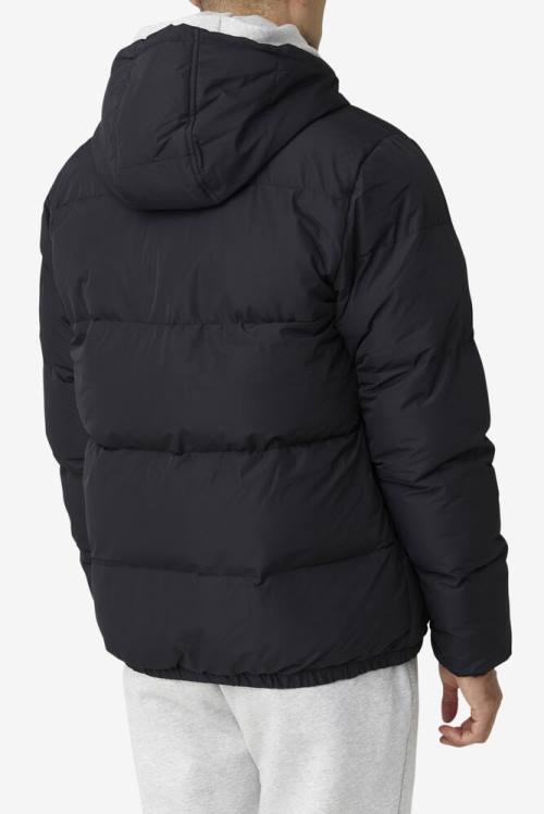 Fila Otler Puffer Miesten Takki Mustat | Fila764NZ