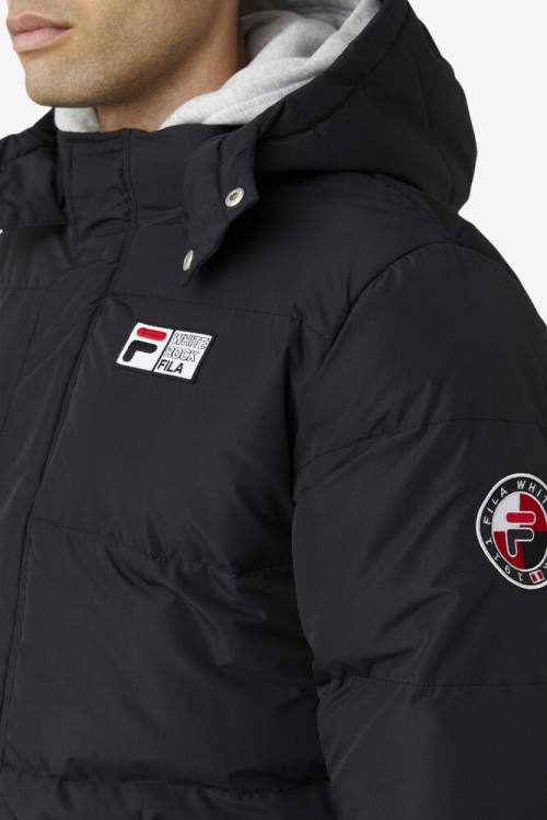 Fila Otler Puffer Miesten Takki Mustat | Fila764NZ