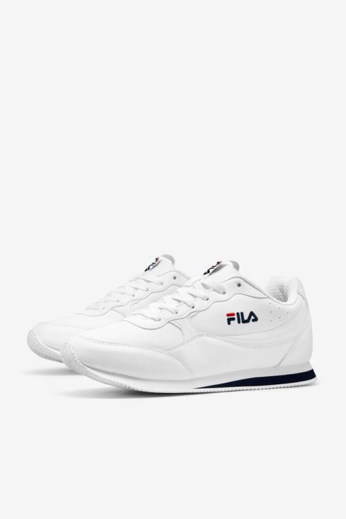 Fila Panzia Miesten Tennarit Valkoinen Laivastonsininen Punainen | Fila895JB