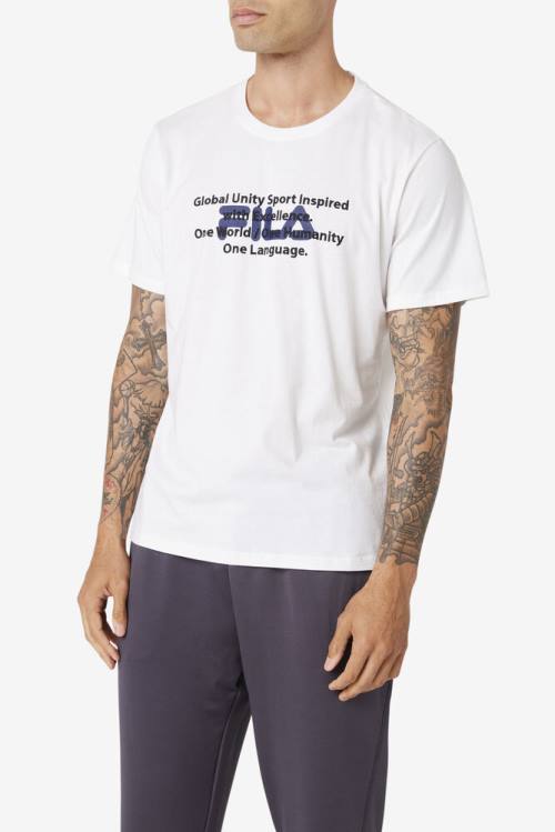 Fila Pepacton Tee Miesten T Paidat Valkoinen | Fila573RP