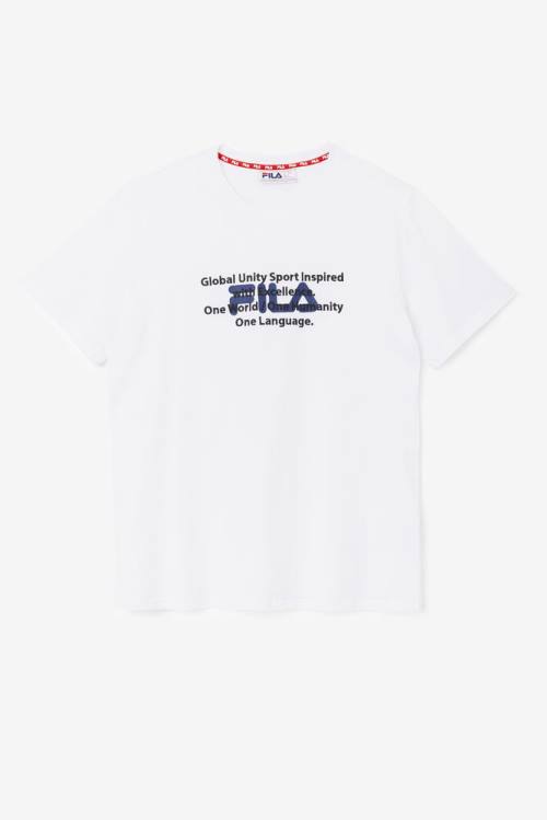 Fila Pepacton Tee Miesten T Paidat Valkoinen | Fila573RP