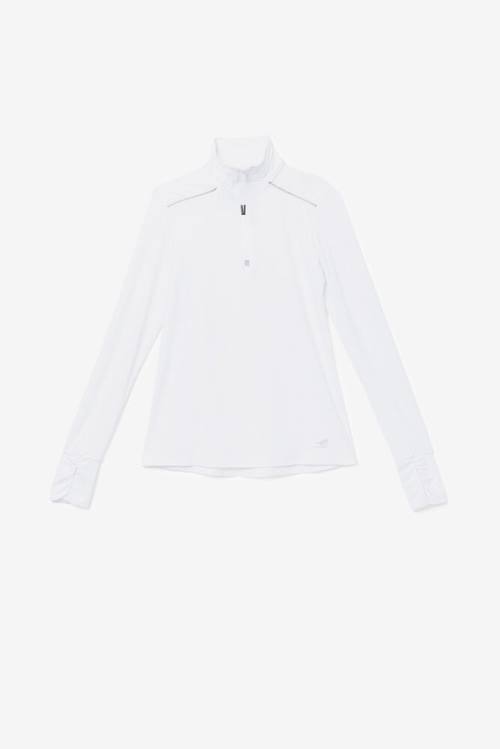 Fila Pickleball 1/4 Zip Long Sleeve Naisten T Paidat Valkoinen | Fila514ZA