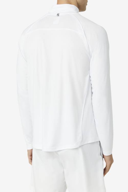 Fila Pickleball 1/4 Zip Miesten Pikeepaita Valkoinen | Fila053PW
