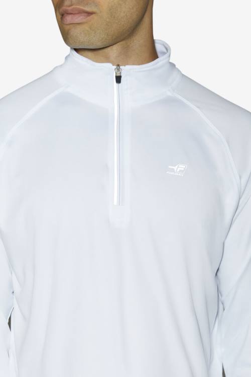 Fila Pickleball 1/4 Zip Miesten Pikeepaita Valkoinen | Fila053PW