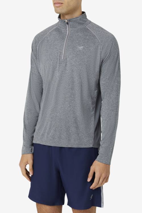 Fila Pickleball 1/4 Zip Miesten Pikeepaita Harmaat | Fila432QC